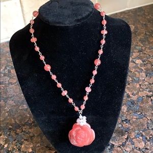 Handmade Rose Necklace